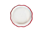 White Pinch Dish with Red Border