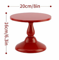 Red Metal Cake Stand