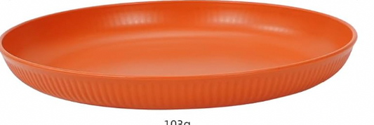 Orange Plastic Plate / Low Bowl