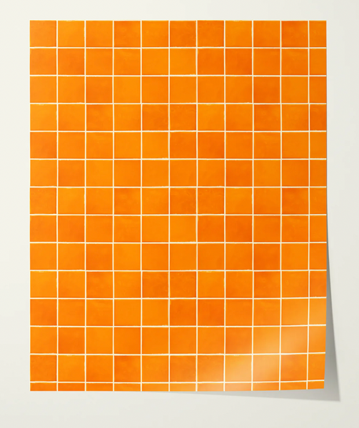 Orange Tile Vinyl