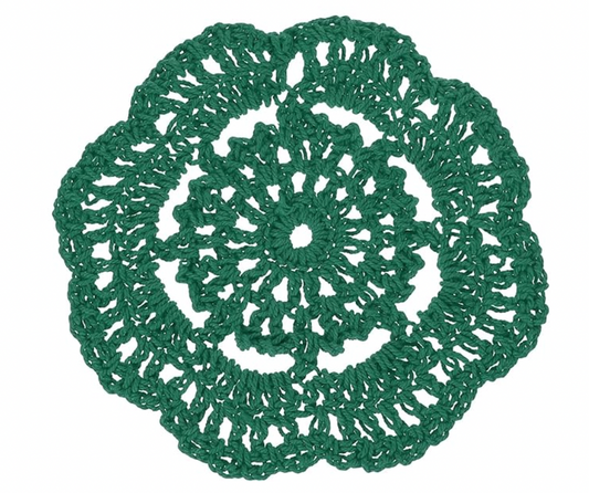 Green Doily Coaster