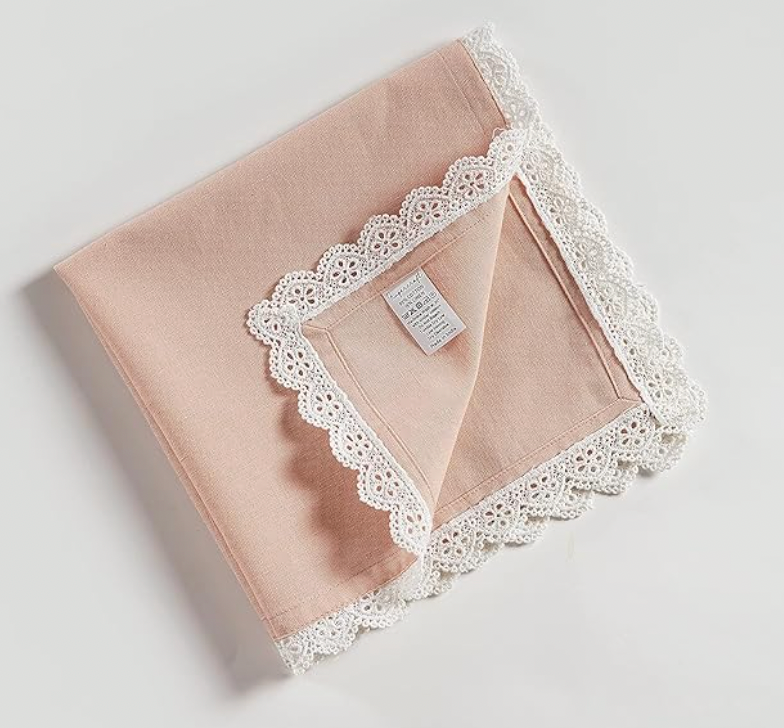 Pink Napkin with Lace