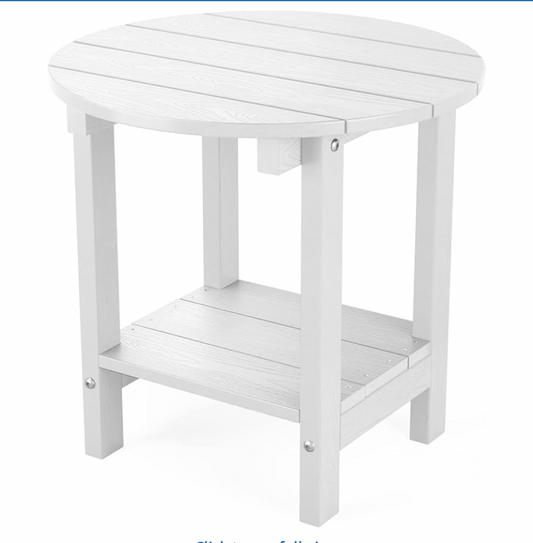 White Outdoor Side Table