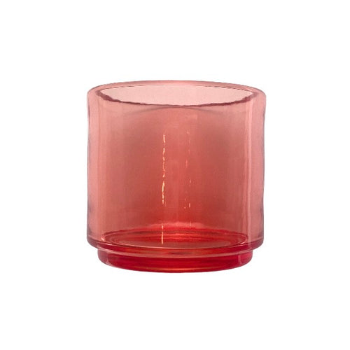 Pink/Red  Low Ball Glass