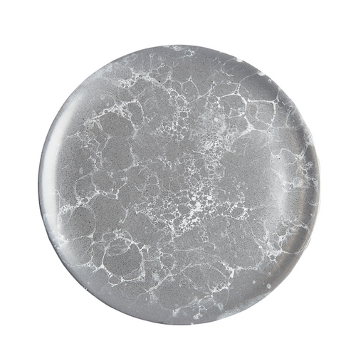 Light Grey Marble Plate w/ White Veining