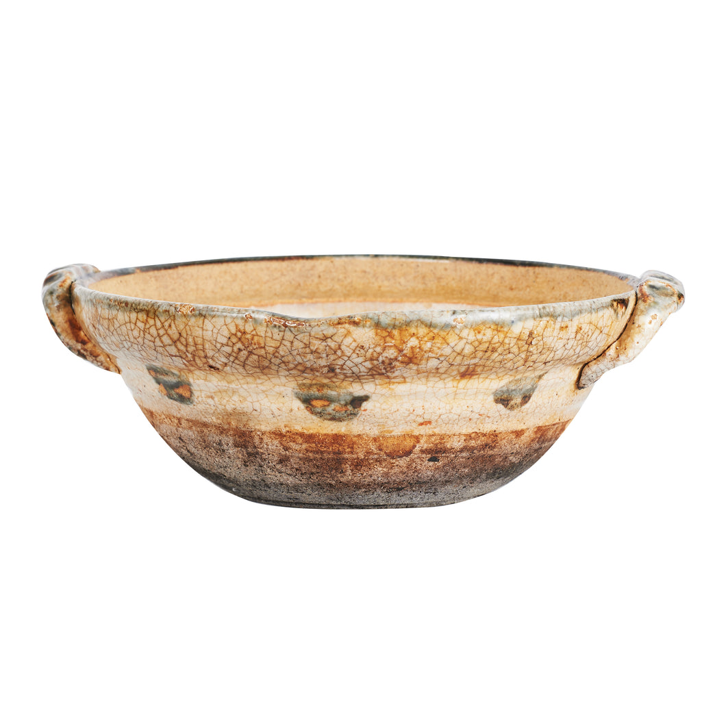 Md Beige Bowl With Handles