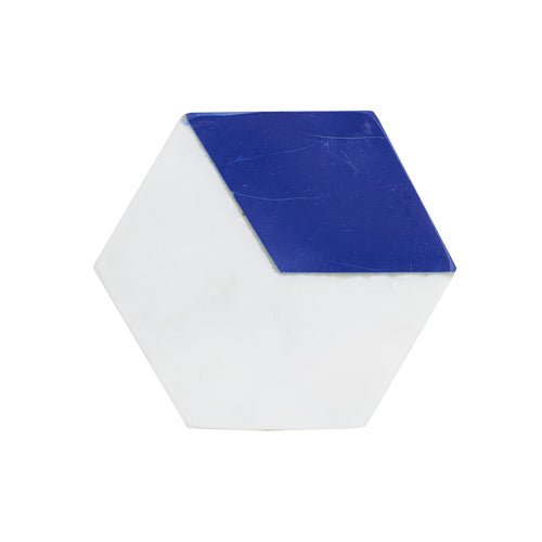 Marble Coaster With 1/3 Blue