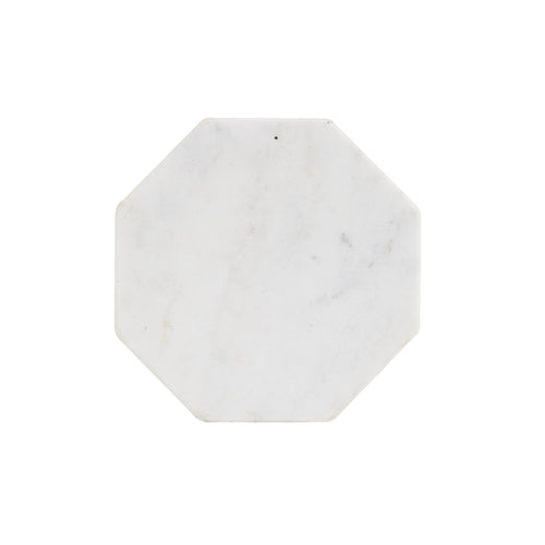 White Octagonal Marble Coaster