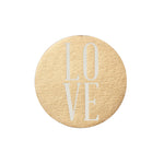 Gold "Love" Paper Coaster