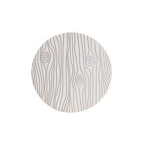 White Wood Pattern Paper Coaster
