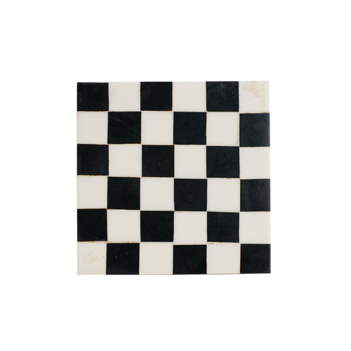 Black & White Checkered Coaster