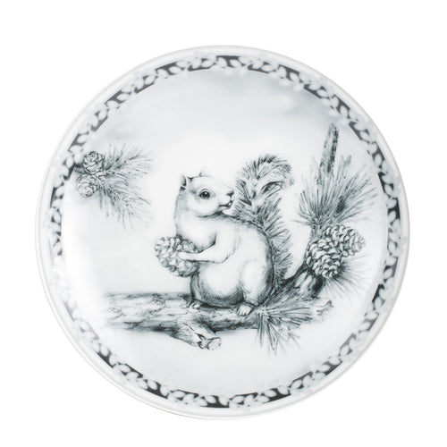 Lg White And Grey Plate With Different Animal Designs