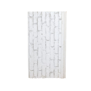 Sm White Brick Patterned Foam On Wood