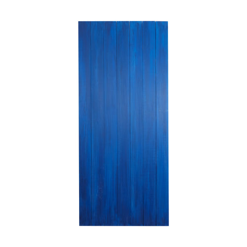 Lg Two-Toned Blue Painted Wood