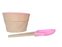 Pink Purple Ice Cream Bowl and Spoon