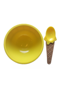 Plastic Ice Cream Bowl with Spoon
