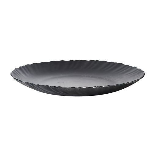 Md Black Plate With Wavy Edges