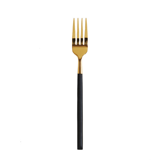 Gold Fork w/ Black Handle
