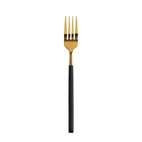 Gold Fork w/ Black Handle