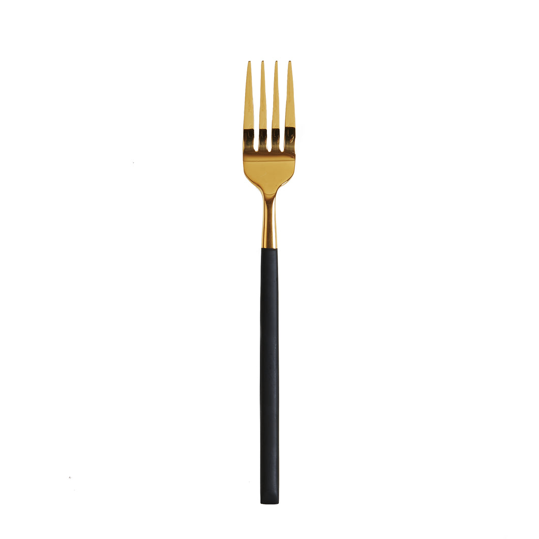 Gold Fork w/ Black Handle