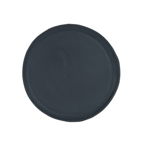 Md Black Matte Plate With Shallow Rim