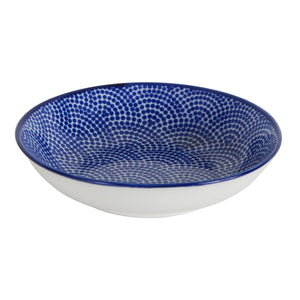 Sm Blue and White Dot Pattern Bowl