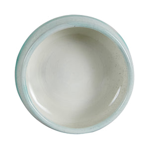 Sm Light Blue Bowl With a Brown Base