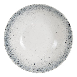 Md White Bowl With Dark Blue Speckles