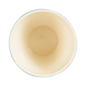 Sm Blue Bowl With Cream Interior