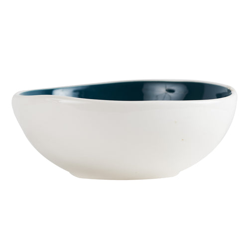 Sm White Bowl With Dark Blue Interior