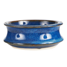 Sm Blue Bowl With Brown Swirl
