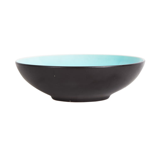 Md Bright Blue Bowl With Dark Exterior