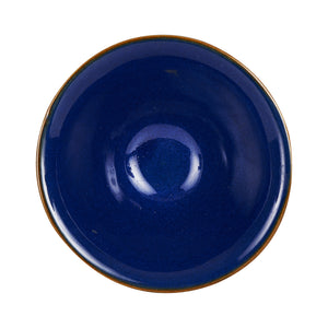 Sm Blue Bowl With Burnt Rim