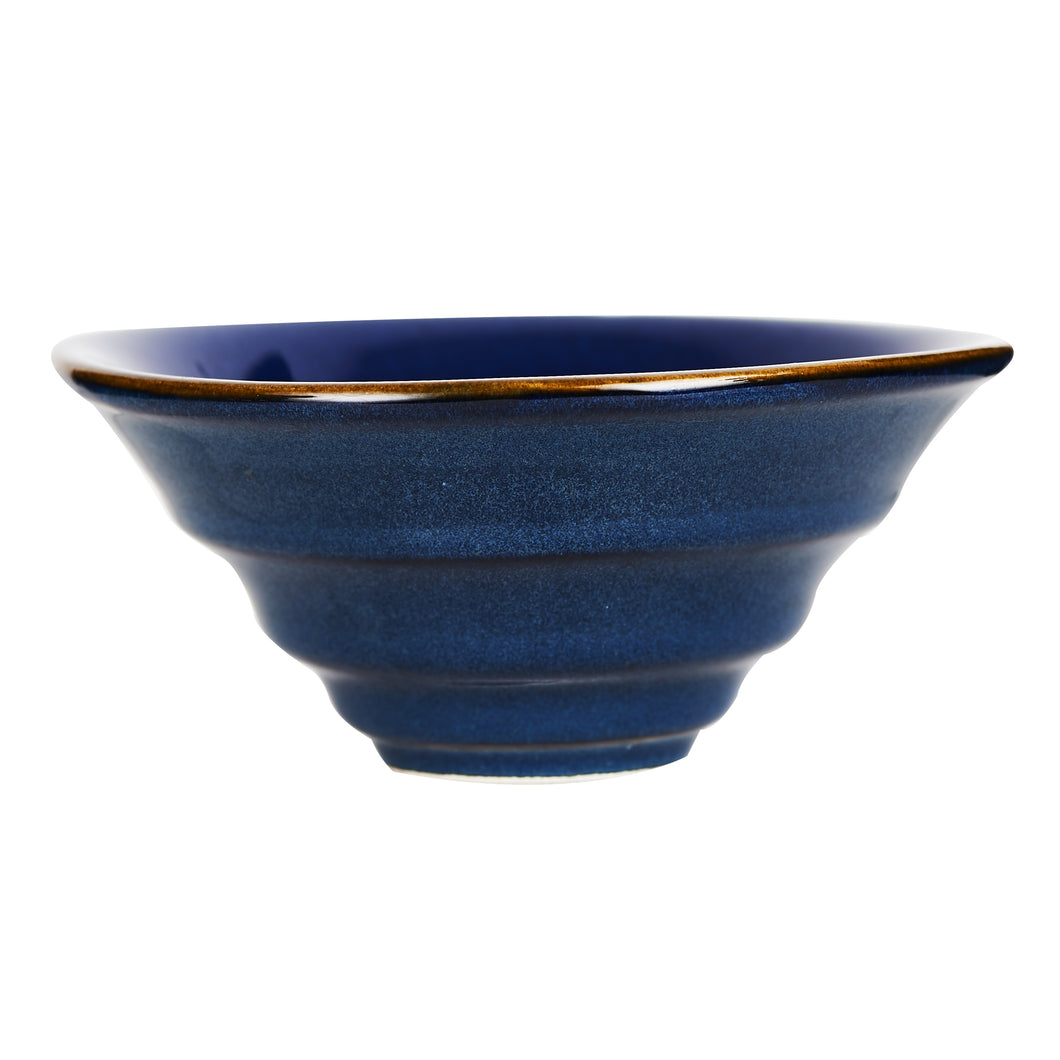 Sm Blue Bowl With Burnt Rim