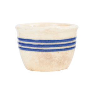 Sm Cream Bowl With Blue Stripes