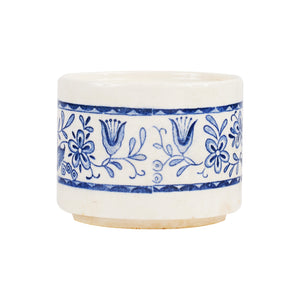 Sm Cream Bowl With Blue Design