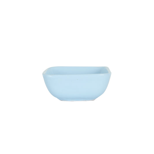 Sm Light Blue Square Bowl