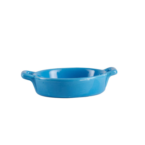 Sm Blue Dish With Handles