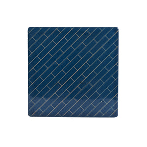 Dark Blue Coaster w/ Brick Design