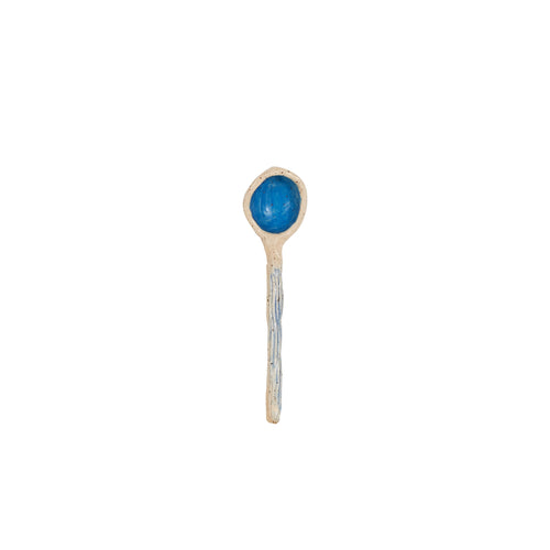 Cream & Blue Speckled Ceramic Spoon