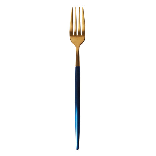 Gold Fork w/ Dark Blue Handle