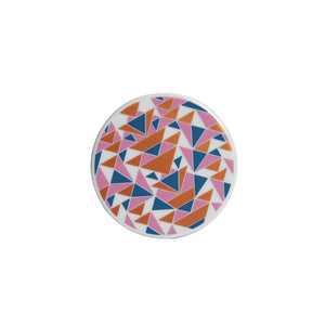 Blue, Pink, & Orange Geometric Coaster