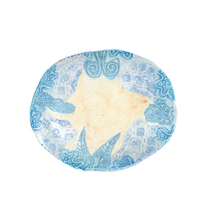 Md Oval Blue Pattern Plate