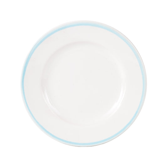 Sm Light Blue Rimmed Plate