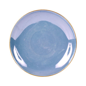 Sm Multi-Tone Blue Plate With Gold Rim