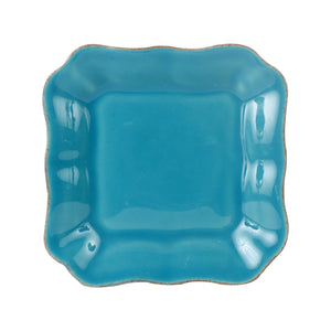 Sm Square Blue Plate With Wavy Edges