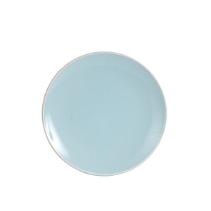 Md Light Blue Plate With White Rim