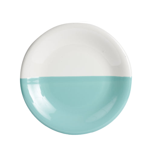 Lg Teal And White Plate