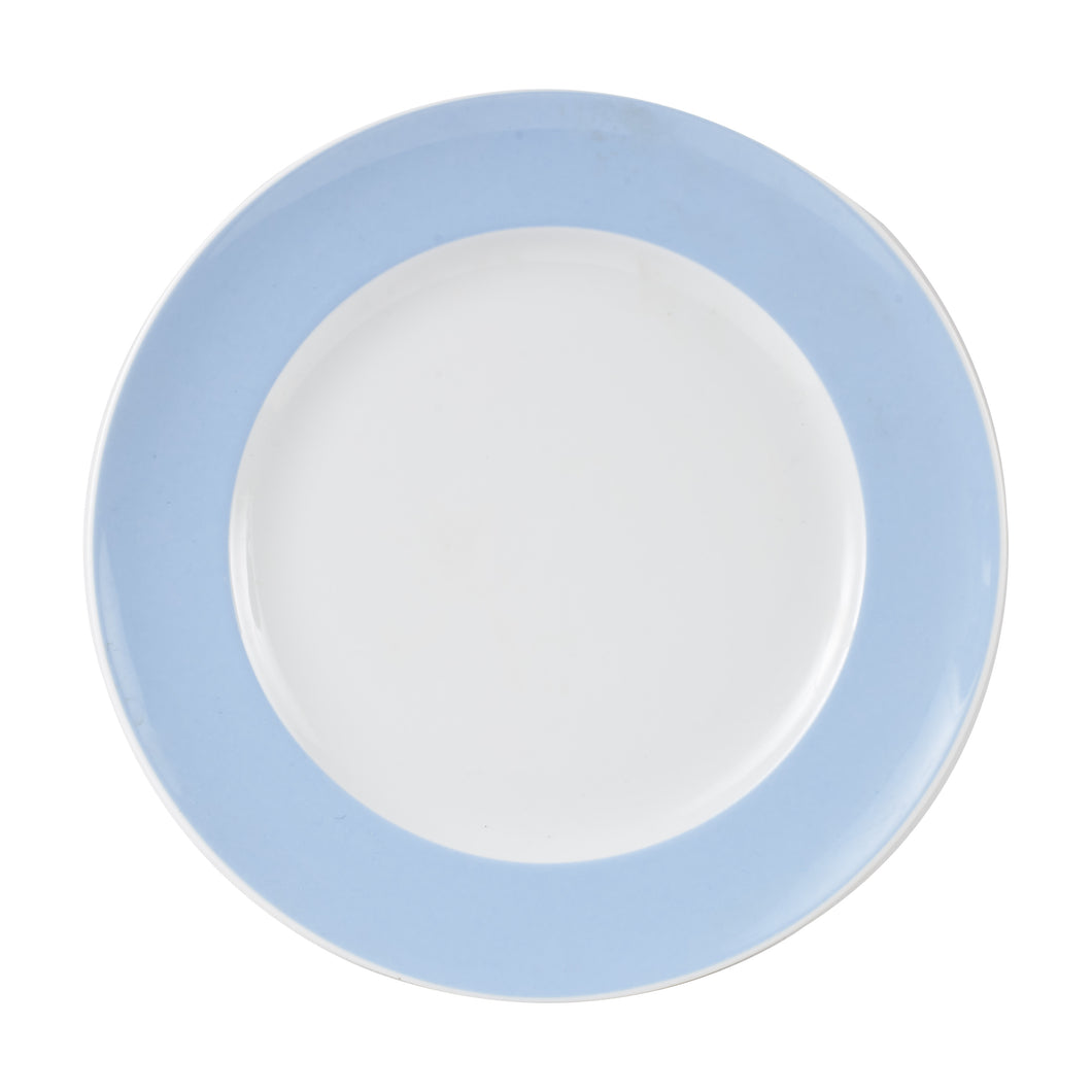 Lg Light Blue Rimmed Plate