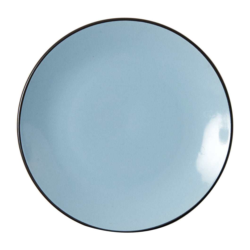 Light Blue Plate With Dark Bottom